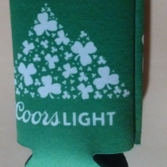 Shamrock St. Paddy's Day Irish - Coors Light Koozie Folding Can Cooler Coozie - Picture 1 of 3